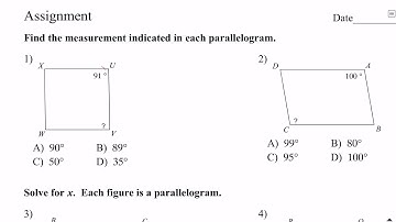 Ms. W.  Properties of Parallelograms
