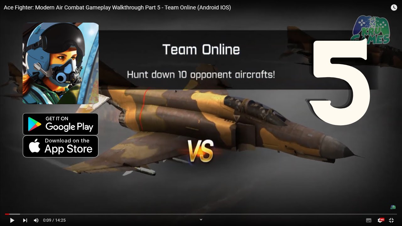 Ace Fighter: Modern Air Combat Gameplay Walkthrough Part 5 - Team Online (Android IOS)