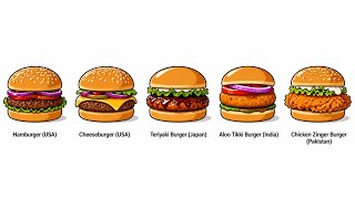 5 famous burgers Explain in 2 min