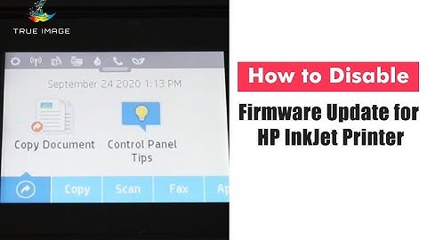 How to Disable Firmware Update for HP InkJet Printer