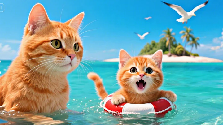 Orange Mother Cat Rescues Her Lost Kitten on the Beach and Cares for Him | Emotional Rescue
