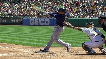TB@OAK: Loney goes deep to put the Rays on the board