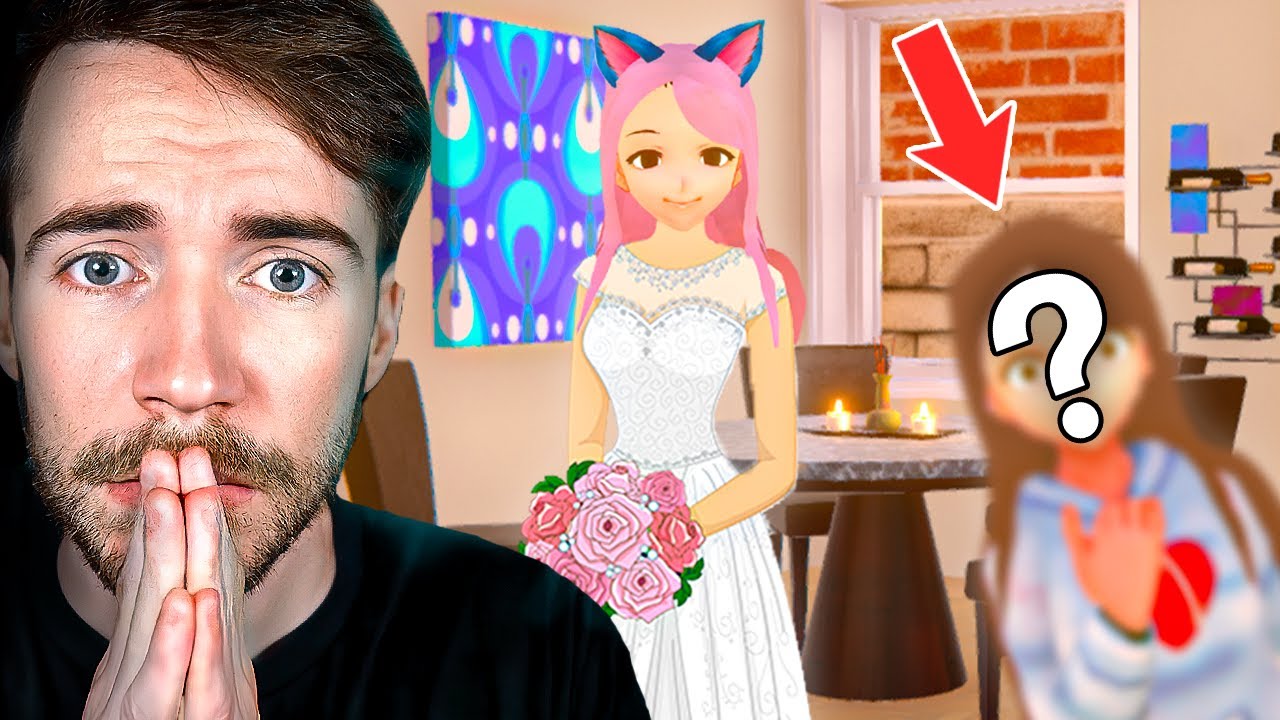 JE ME MARIE AVEC LA YANDERE (et elle nous montre ses vrais cheveux ?!)