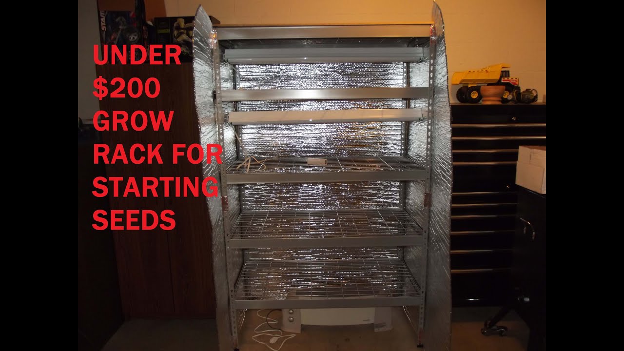 Under $200 grow rack for indoor seed starting