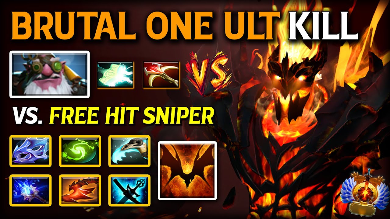 INCREDIBLE MID Shadow Fiend With Magical Build Brutal ONE ULT KILL Vs. Free Hit Sniper 7.39e DotA 2