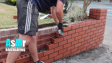 ASMR Bricklaying Curved Corner