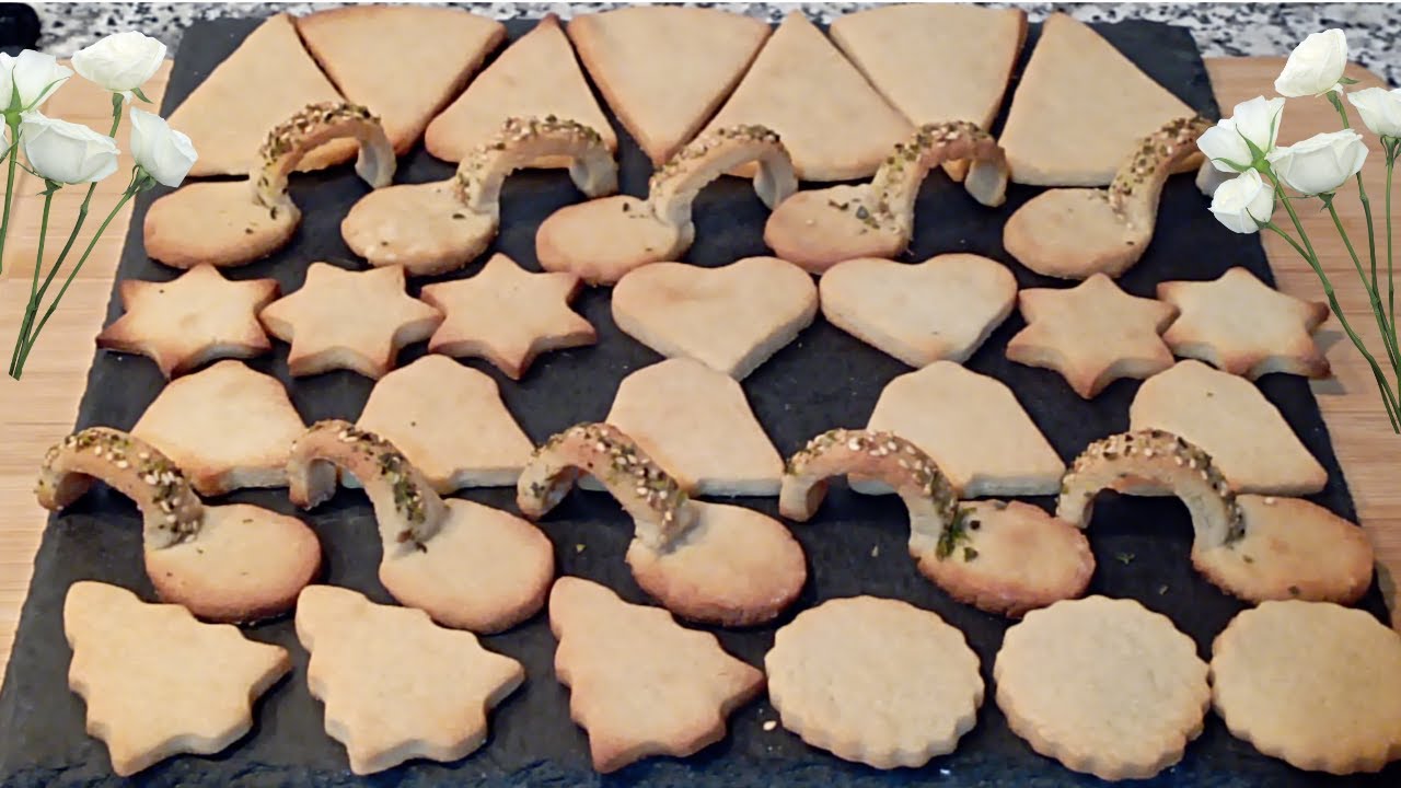 Figuras Navideñas🎄 con masa SABLE,para canapés,entrantes, aperitivos,muy fácil de hacer,riquísima,🤗