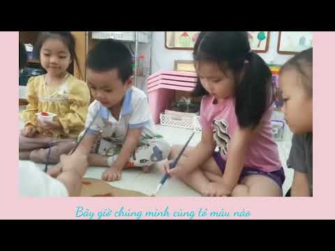 Chào mừng ngày 20.10 bé lớp 4B1 làm bức tranh mẹ yêu