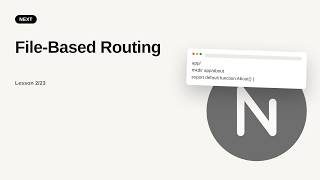 Next.js - Web development basic Series: File-Based Routing