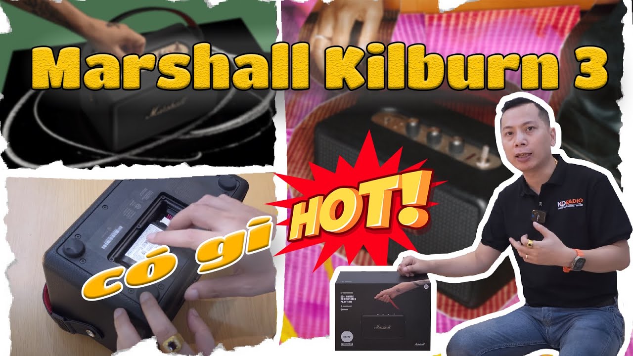 Mở Hộp Loa Marshall Kilburn 3 Chính Hãng Mới Loa di động 