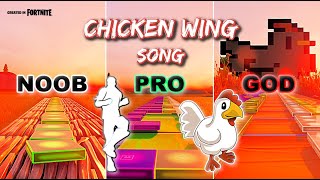 The Chicken Wing Song - Noob vs Pro vs God (Fortnite Music Blocks)