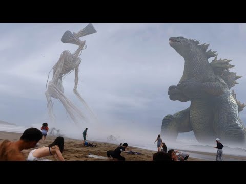 Siren Head vs Godzilla in real life