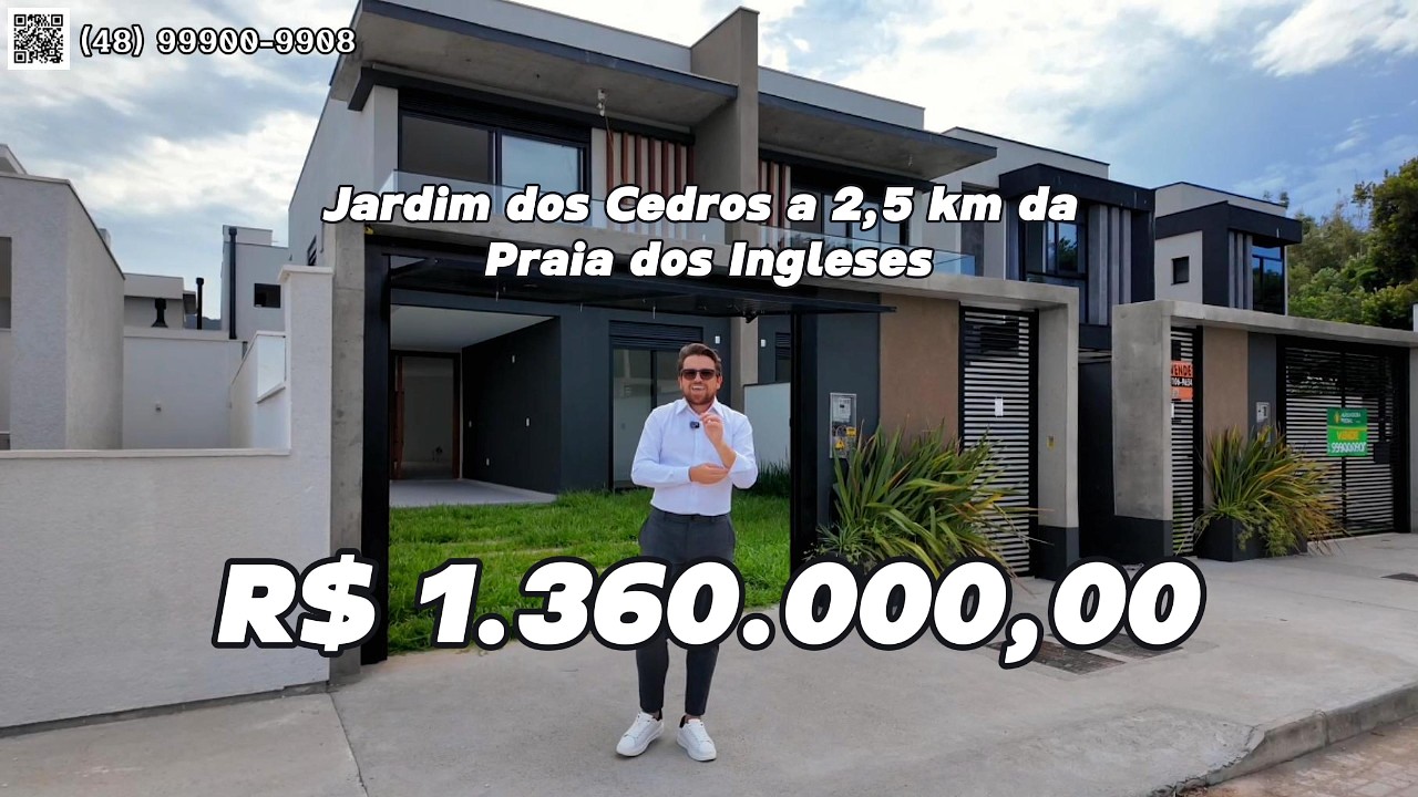 Essa casa com 3 suítes nos Ingleses Norte custa R$ 1.360.000!
