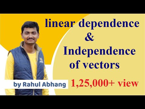 linearly dependent and independent - YouTube