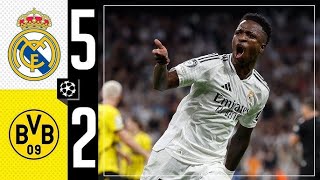 HIGHLIGHTS | Vinicius HATTRICK !!! Real Madrid 5-2 Borussia Dortmund | Champions League 2024/25