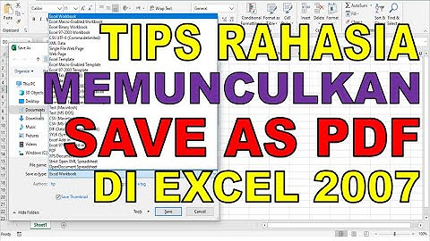 Cara Cepat Menyimpan Data Ms Excel 2007 ke Format PDF
