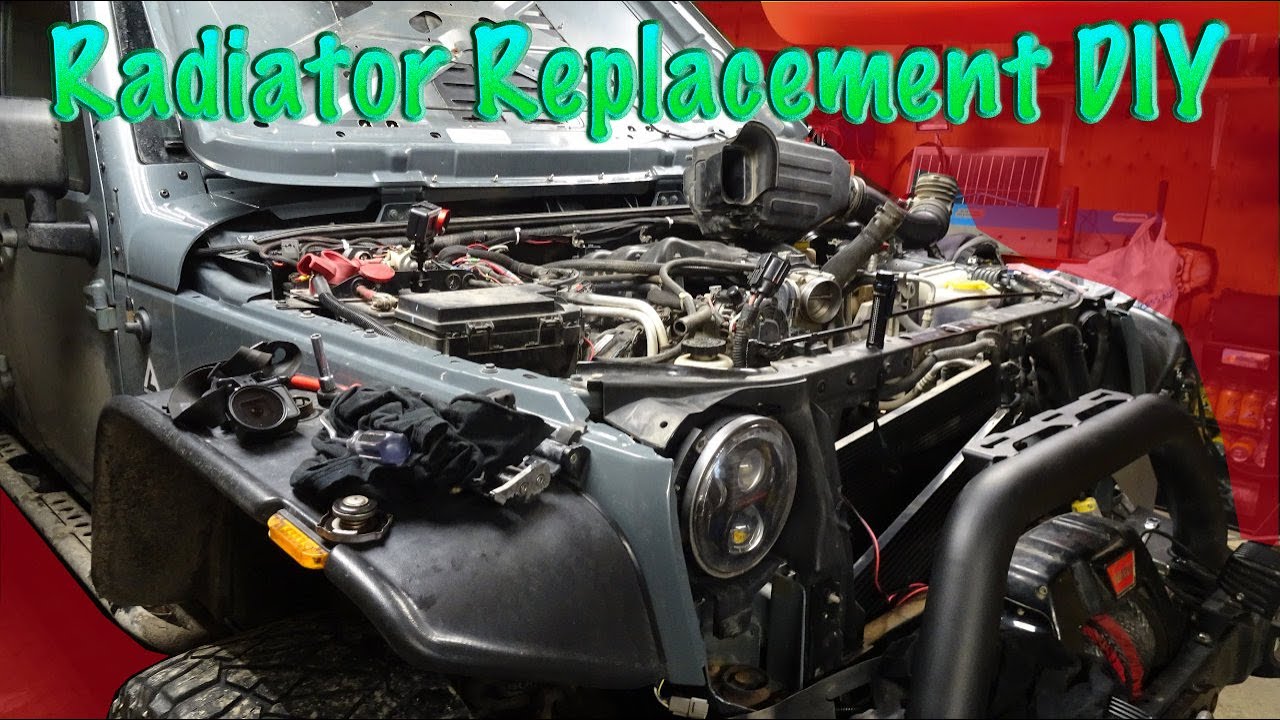 DIY How to Replace A Radiator in a Jeep Wrangler JKU - YouTube