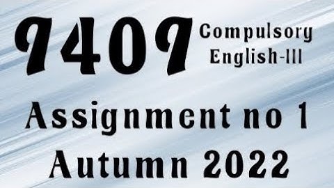 AIOU Code 9409 Solved Assignment No.1 Autumn 2022 #aiou #aiousolveassignments