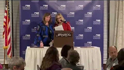 Herkimer BOCES administrator Mary Kline receives t...