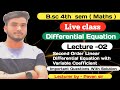 B.sc 4th sem/D.E/ 2nd order L.D.E with Variable Coefficient related Important question with Solution