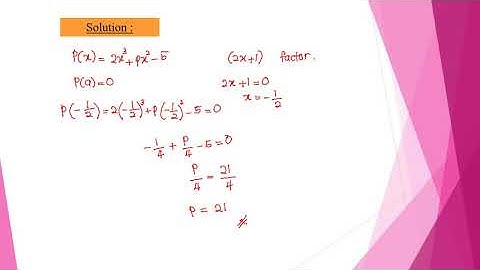Chapter  6.2  Factor Theorem