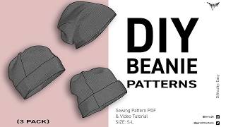 Beanies (3 Pack) - Sewing Tutorial/ Pattern