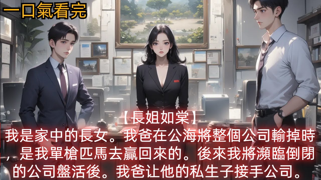 【長姐如棠】我是家中的長女。我爸在公海將整個公司輸掉時，是我單槍匹馬去贏回來的。後來我將瀕臨倒閉的公司盤活後。我爸让他的私生子接手公司。