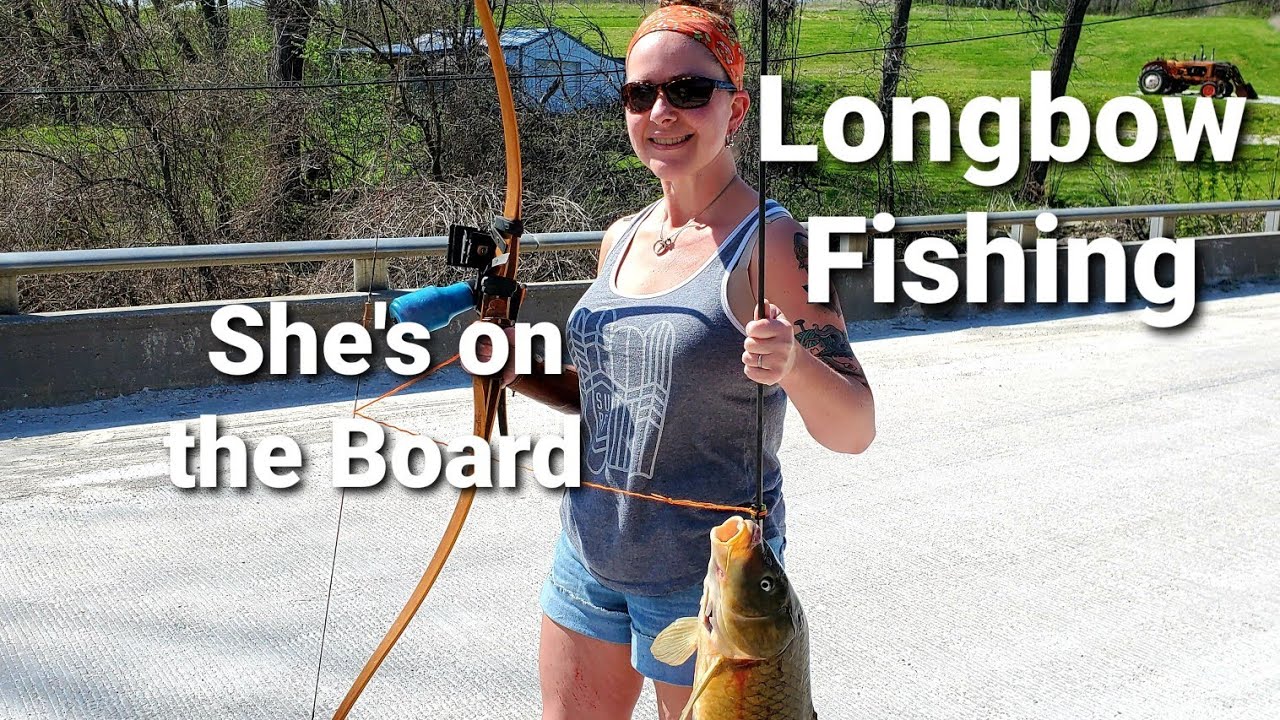 Longbow Fishing / She's on the Board/ bowfishing iowa 