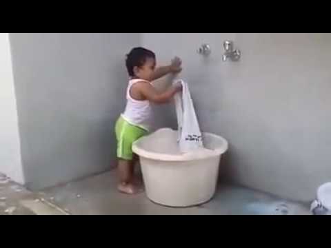 new-baby-funny-videos-2017-indian-baby-washing-clothes