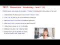 TEST - Słownictwo - Vocabulary (level1) part 4