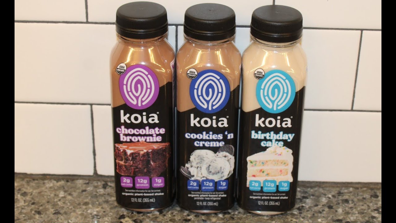 Koia Protein Chocolate Brownie, Cookies ‘n Crème & Birthday Cake