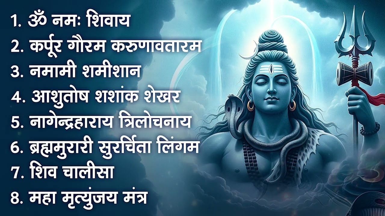 भक्ति भजन - आशुतोष शशाँक शेखर, कर्पूर गौरम करुणावतारं, ॐ नमः शिवाय, शिव अमृतवाणी व शिव आरती