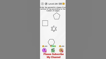 Braindom Level 220 (Order The Geometric Shapes) Solution