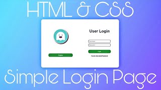 Simple User Login Page using HTML and CSS \\ Lofi Coding Timelapse