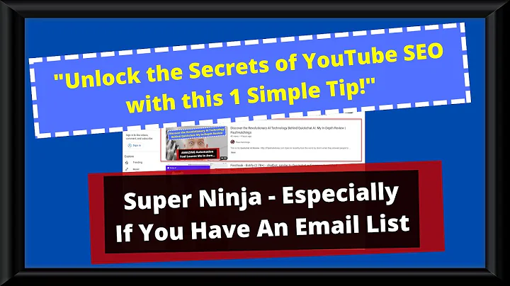Unlock the Secrets of YouTube SEO with this 1 Simp...