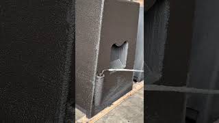 Texture paint application process #tutorial #woodworking #speakerbox