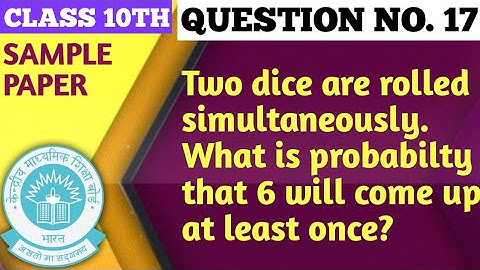 Two dice are rolled simultaneously. What is probabilty that 6 will come up at least once?