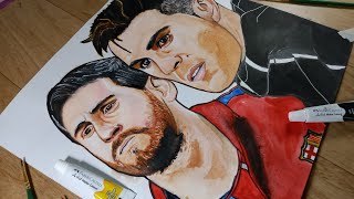 Ronaldo & Messi | Speed Painting | Jasmeer Ahamed Arts screenshot 3