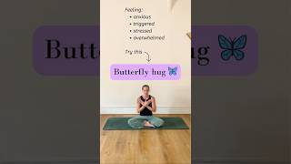 Butterfly hug 🦋 anxiety relief #anxietyrelief #tappingtherapy #selfhealing #stressrelief #shorts