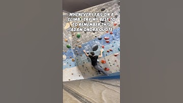 This Adam Ondra Quote will change how you look at falling!! 💪🏻 #bouldering #rockclimbing #climbing