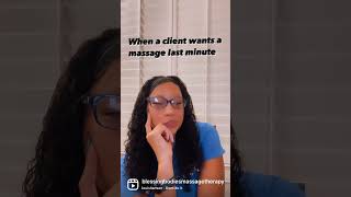Are you that client that likes to book last minute? #explore #shorts #massagelife #atlanta #massage