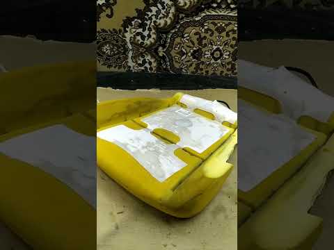 Реставрация поролона на автомобильном сидении. Restoration of foam rubber on the car seat.