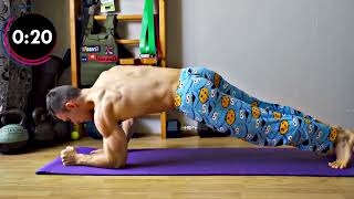 5-minute intense plank exercise for abdominal muscles 6💪🏻🔥