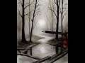 Easy Pencil Drawing Scenery for Beginners | How to Draw Misty and Fogy Landscape Scenery Drawing