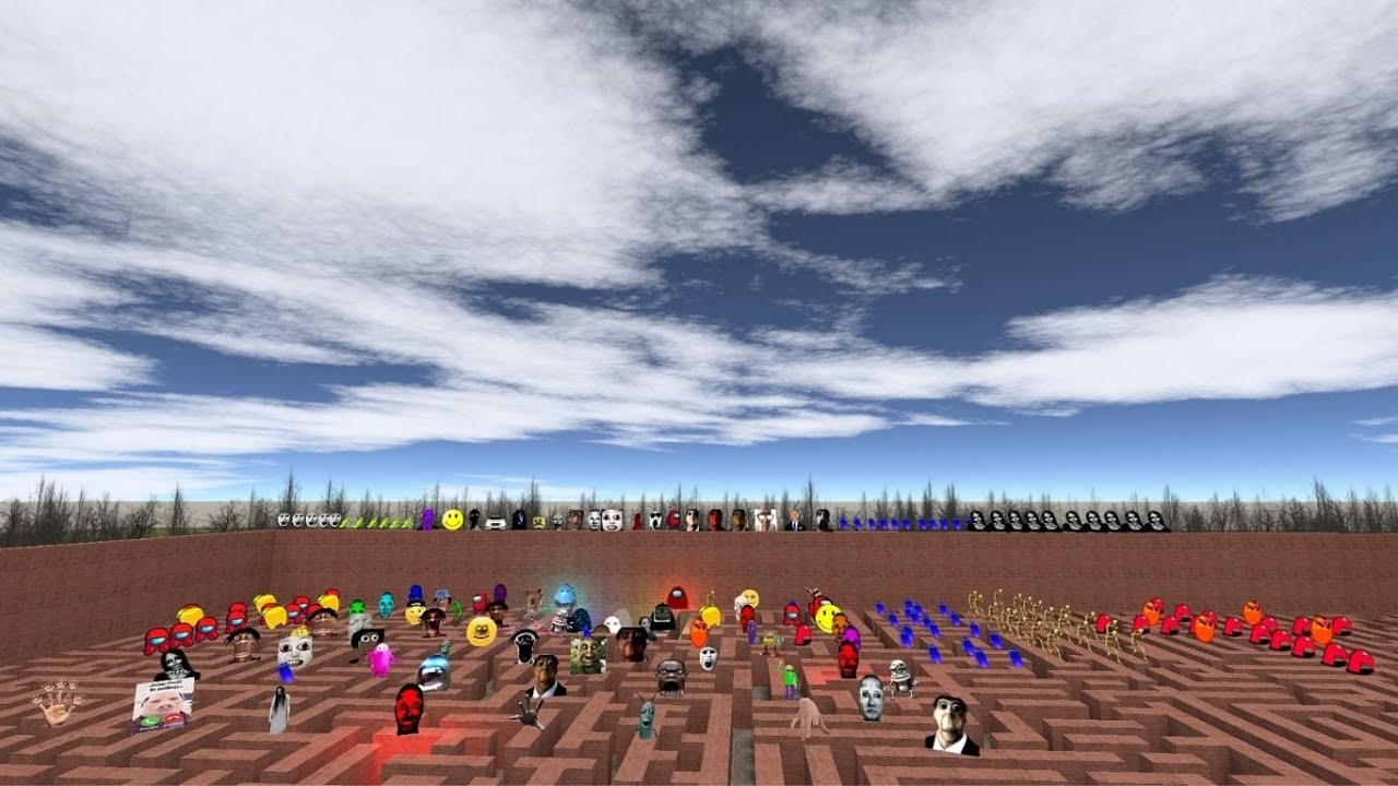 Garry's mod Obunga, Amoryc And Frog Aaa Nextbot all Gmod maze #Nextbot ...