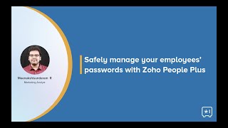 Safely manage your employees' passwords with Zoho People Plus | Zoho Vault