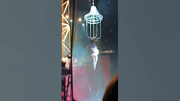 Incredible Lady Spinning to top as chandelier #shorts