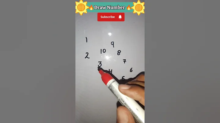Fun Way to Draw 1-10 Number 🎭🔥#trendingshorts #iqtest #maths #shortsvideo