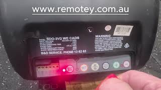 B & D  Garage Door Remote Control Tune In Instructions (TB5)