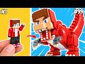 I Turned JJ & Mikey Into LEGO Dinosaurs | RINO Bricks